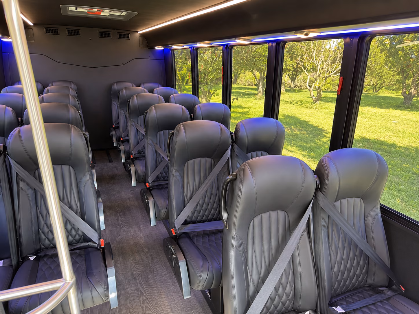 hollywood 15 passenger minibus inside