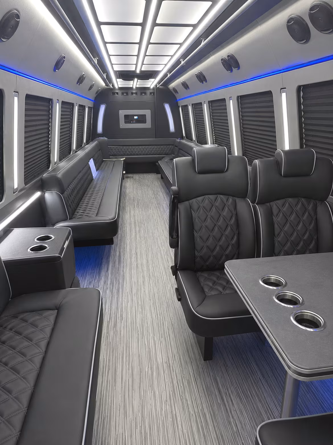 hollywood 25 passenger party bus inside