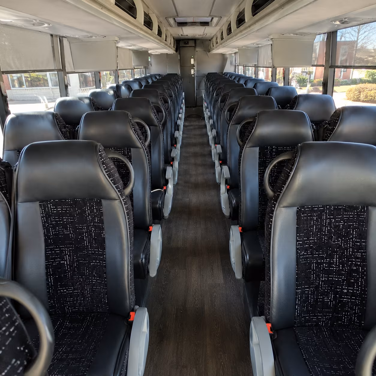 hollywood 56 passenger charter bus inside